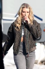 LOTTIE MOSS on the Set of April X in Bucharest 01/29/2024