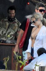 LOTTIE MOSS Out in a Restaurant After Night at Zamma Tulum Party 01/14/2024