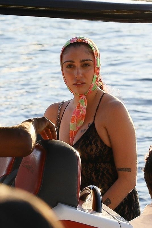 LOURDES LEON Out for a New Year’s Eve Boat Ride with Friends in St. Barts 12/31/2023