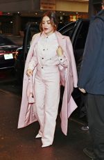LUCY HALE Arrives at the CBS Studios in New York 01/16/2024