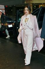 LUCY HALE Arrives at the CBS Studios in New York 01/16/2024