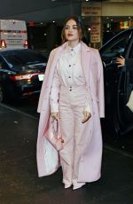 LUCY HALE Arrives at the CBS Studios in New York 01/16/2024