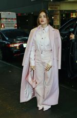 LUCY HALE Arrives at the CBS Studios in New York 01/16/2024