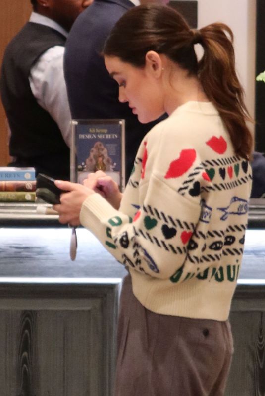 LUCY HALE at a Restaurant in New York 01/16/2024