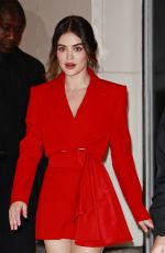 LUCY HALE Leaves CBS Morning Show in New York 01/16/2024