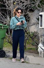LUCY HALE Out for a Dog Walk in Los Angeles 01/02/2024