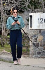 LUCY HALE Out for a Dog Walk in Los Angeles 01/02/2024