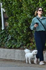 LUCY HALE Out for a Dog Walk in Los Angeles 01/02/2024