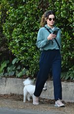 LUCY HALE Out for a Dog Walk in Los Angeles 01/02/2024