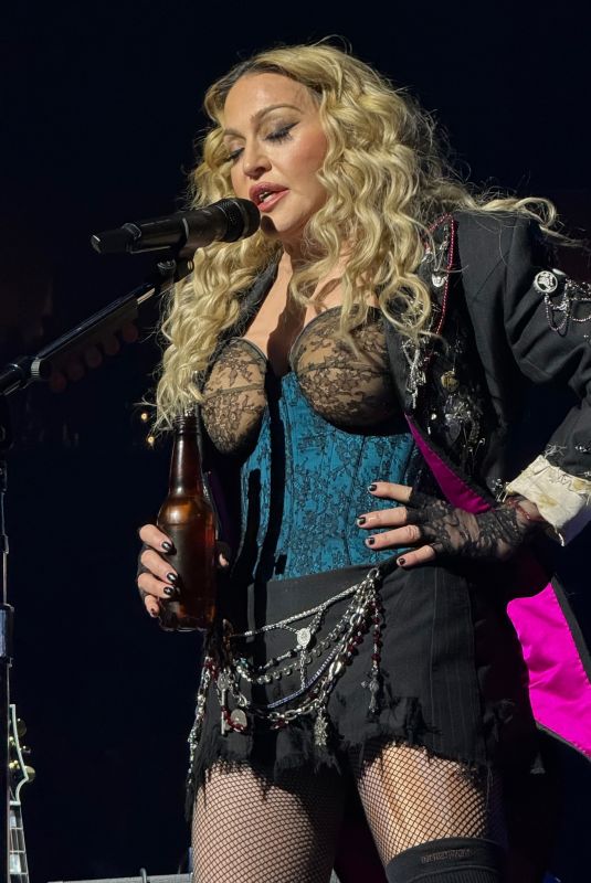 MADONNA Performs at Madison Square Garden in New York 01/22/2024
