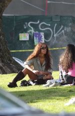 MALIA OBAMA at a Park with Friends in Los Angeles 01/29/2024