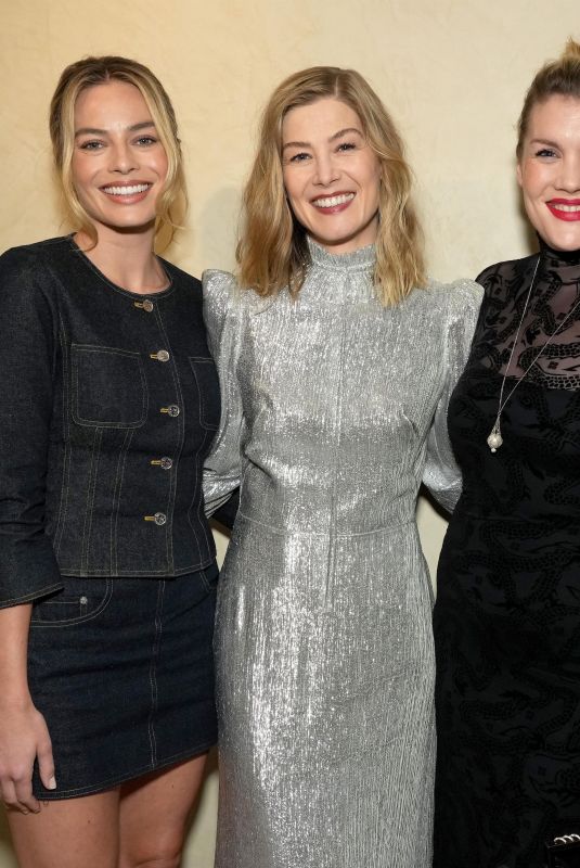 MARGOT ROBBIE, ROSAMUND PIKE and EMERALD FENNELL at Saltburn Q&A Screening in Los Angeles 01/10/2024