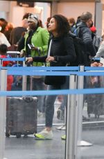 MARILEE FIEBIG and Andrew Shue at JFK Airport in New York 01/27/2024