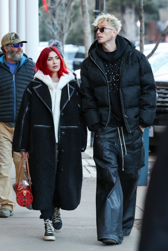 MEGAN FOX and MGK Out Shopping in Aspen 12/31/2023