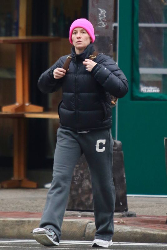MEGAN RAPINOE Sports a Foot Brace on Right Leg Out in New York 01/23/2024