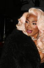 MEGAN THEE STALLION Arrives at SNL Afterparty at Le Avenue in New York 01/21/2024