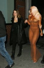 MEGAN THEE STALLION, CARA DELEVINGNE and RENEE RAPP Arrives at SNL Afterparty at Le Avenue in New York 01/21/2024
