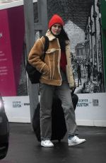 MICEHELLE DOCKERY Out Catches a Train in London 01/24/2024