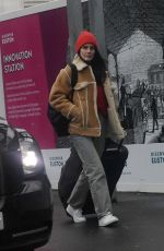 MICEHELLE DOCKERY Out Catches a Train in London 01/24/2024