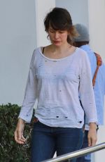 MILLA JOVOVICH at a Starbucks in Los Angeles 01/13/2024