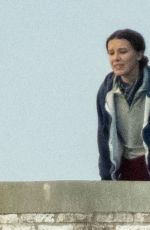 MILLIE BOBBY BROWN on the Set of Stranger Things Season 5 in Atlanta 01/19/2024