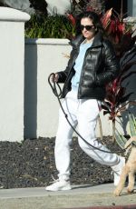 MOLLY HURWITZ Out with Her Dog in Los Angeles 01/15/2024