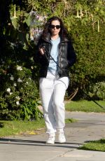 MOLLY HURWITZ Out with Her Dog in Los Angeles 01/15/2024