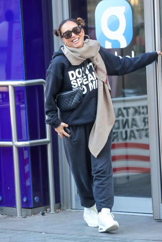 MYLEENE KLASS Leaves Smooth Radio in London 01/18/2024