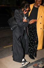 NAMOI CAMPBELL Arrives at Costes Restaurant in Paris 01/22/2024