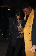 NAMOI CAMPBELL Arrives at Costes Restaurant in Paris 01/22/2024