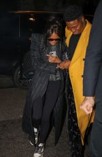 NAMOI CAMPBELL Arrives at Costes Restaurant in Paris 01/22/2024
