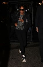 NAMOI CAMPBELL Arrives at Costes Restaurant in Paris 01/22/2024