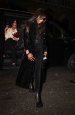 NAOMI CAMPBELL Returns to Hotel Costes in Paris 01/21/2024