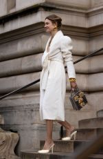 NATALIA VODIANOVA Arrives at Schiaparelli Spring/Summer 2024 Show at Haute Couture Week in Paris 01/22/2024