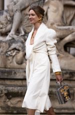 NATALIA VODIANOVA Arrives at Schiaparelli Spring/Summer 2024 Show at Haute Couture Week in Paris 01/22/2024