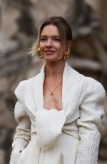 NATALIA VODIANOVA Arrives at Schiaparelli Spring/Summer 2024 Show at Haute Couture Week in Paris 01/22/2024