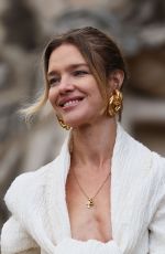 NATALIA VODIANOVA Arrives at Schiaparelli Spring/Summer 2024 Show at Haute Couture Week in Paris 01/22/2024