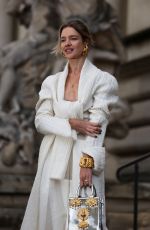 NATALIA VODIANOVA Arrives at Schiaparelli Spring/Summer 2024 Show at Haute Couture Week in Paris 01/22/2024