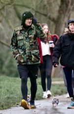 NATALIE APPLETON and Liam Howlett Out with Their Dogs in London 01/04/2024