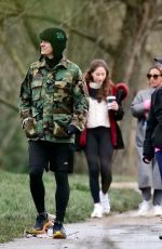 NATALIE APPLETON and Liam Howlett Out with Their Dogs in London 01/04/2024
