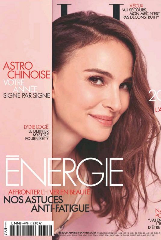 NATALIE PORTMAN in Elle France, January 2024