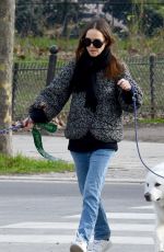 NATALIE PORTMAN Out with Her Dogs on Champ-de-Mars Gardens in Paris 01/27/2024