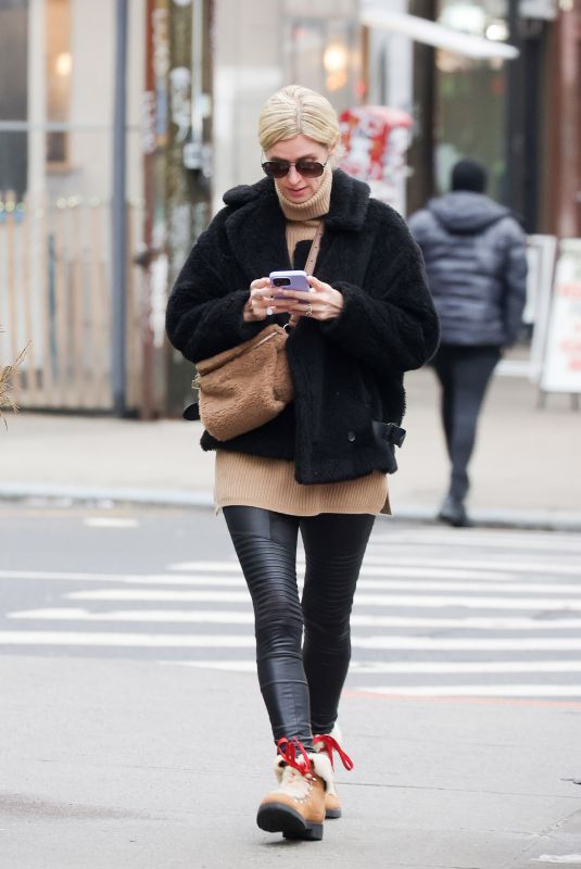 NICKY HILTON Out and About in New York 01/22/2024