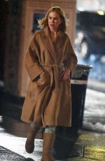 NICOLE KIDMAN Filming a Night Scene for Babygirl in New York 01/09/2024