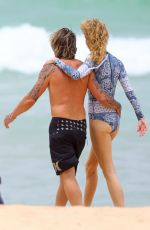 NICOLE KIDMAN in Swimsuit at a Sydney Beach 01/04/2024