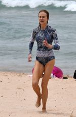 NICOLE KIDMAN in Swimsuit at a Sydney Beach 01/04/2024