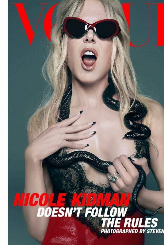 NICOLE KIDMAN on the Cover of Vogue Australia, February 2024