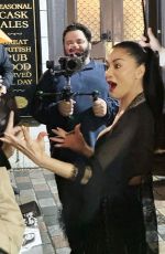 NICOLE SCHERZINGER Meeting Fans Outside Savoy Theatre in London 01/02/2024
