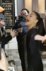 NICOLE SCHERZINGER Meeting Fans Outside Savoy Theatre in London 01/02/2024