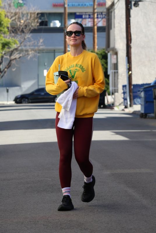 OLIVIA WILDE Leaves a Gym in Los Angeles 01/26/2024